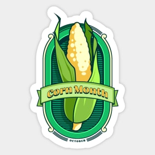 Corn Month October Sticker